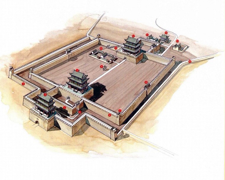 穿墻透壁，手繪中國古代經(jīng)典古建筑