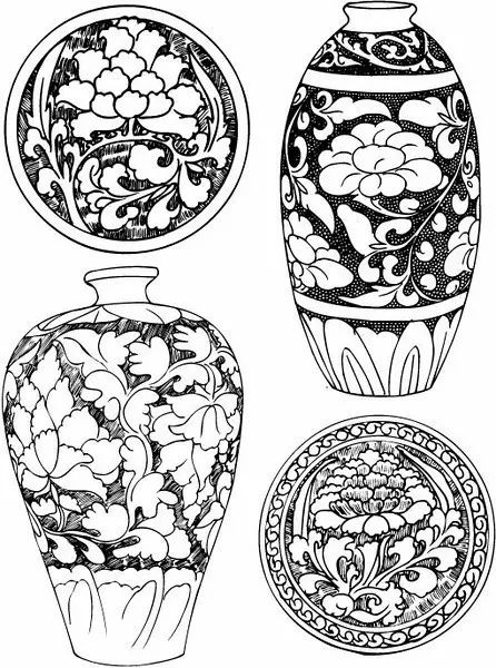 青花瓷素材圖案欣賞，中國(guó)傳統(tǒng)藝術(shù)就是這么美