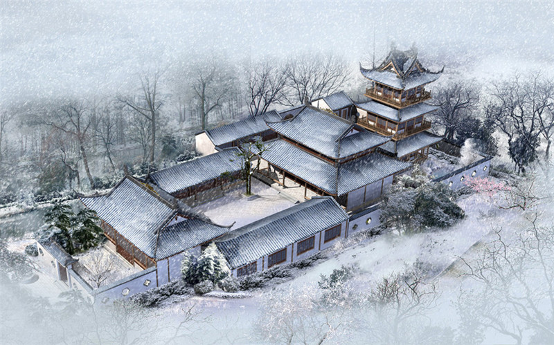 中式傳統(tǒng)東方園林設計效果圖（一）