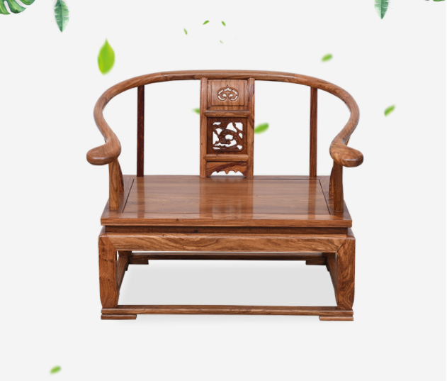 簡(jiǎn)約花梨木禪椅，中式雕花太師椅