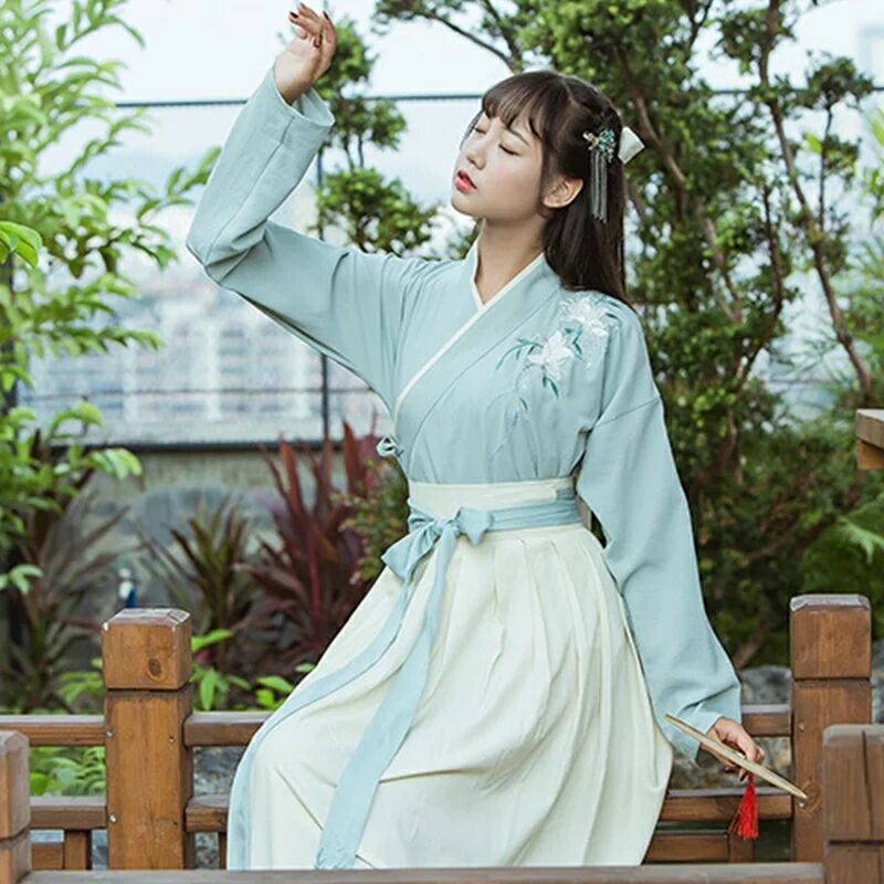 魏晉風(fēng)改良漢服古裝，漢元素夏裝襦裙圖片
