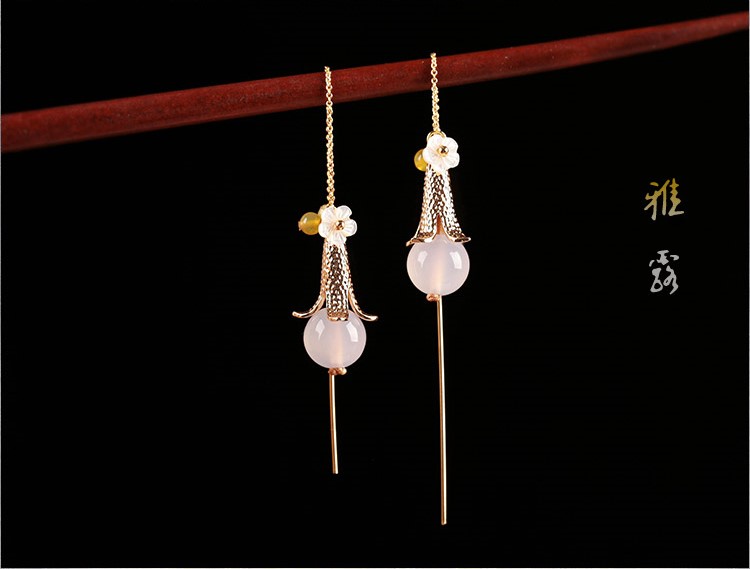 雅露氣質(zhì)耳環(huán)，小清新耳線氣質(zhì)首飾