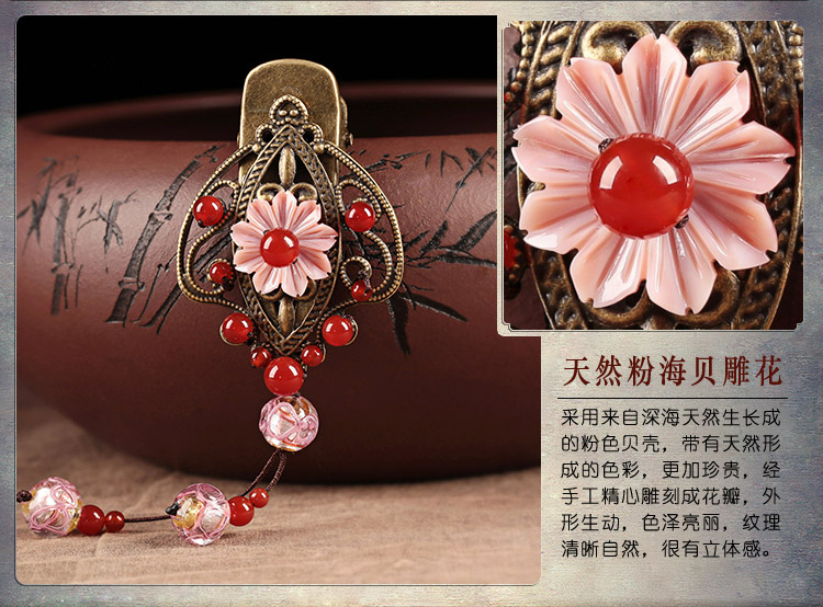 紅粉佳人發(fā)夾，典雅中國風(fēng)發(fā)飾頭飾