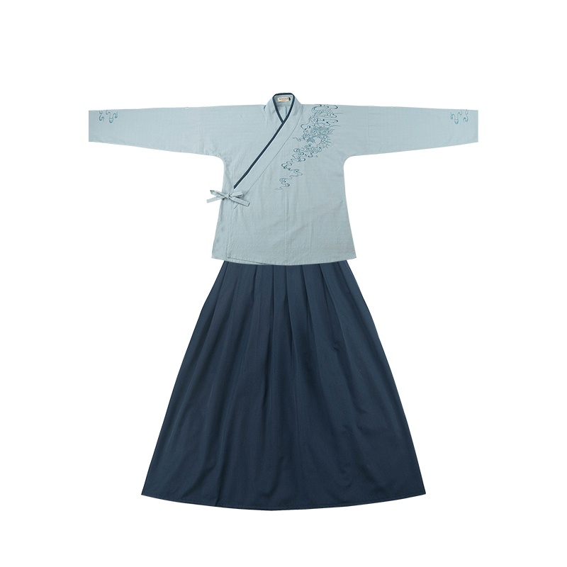 儒雅俊逸氣質(zhì)男裝漢服，交領(lǐng)龍紋祥云刺繡漢服