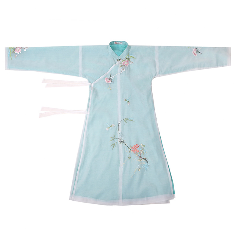 詩意韻味襦裙?jié)h服，淡雅刺繡立領(lǐng)古風漢服