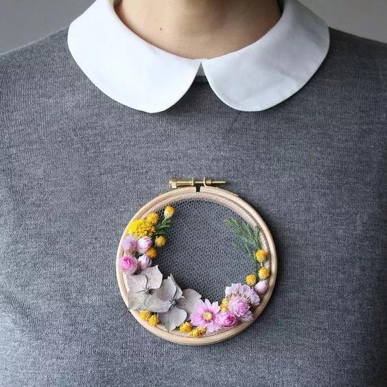 手工刺繡藝術：Olga Prinku 鮮花刺繡