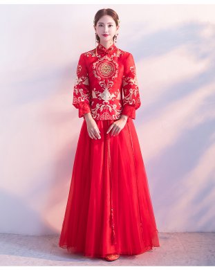 喜字中式禮服，唯美中國(guó)風(fēng)新娘禮服