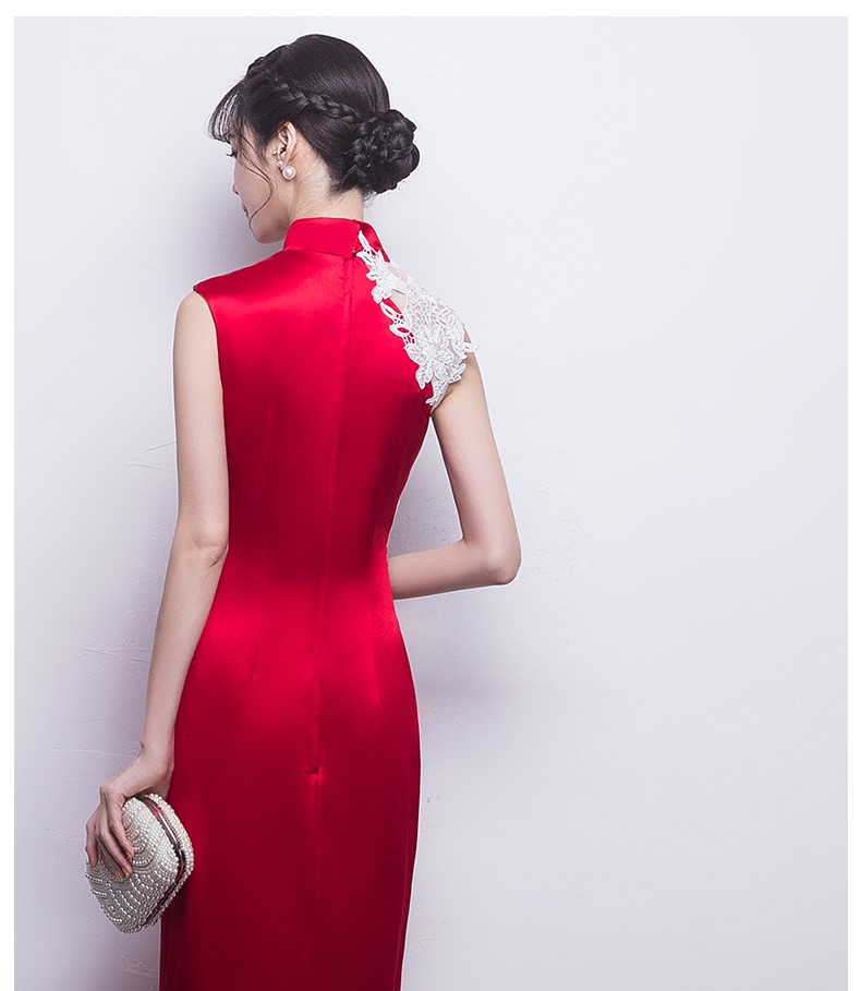 時(shí)尚典雅中式禮服，中國(guó)風(fēng)優(yōu)雅晚禮服