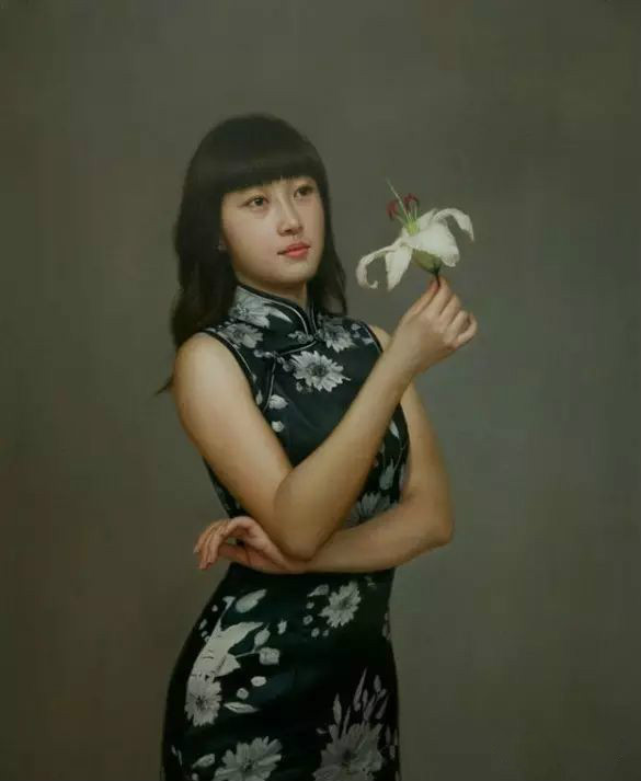 風(fēng)情萬(wàn)種的油畫旗袍女子！