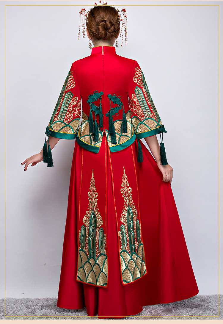 中國風秀禾服中式禮服，新娘結(jié)婚禮服