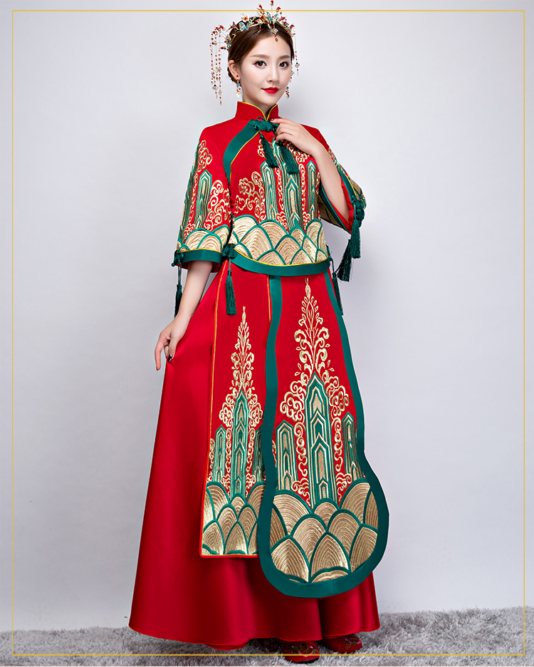 中國風秀禾服中式禮服，新娘結(jié)婚禮服