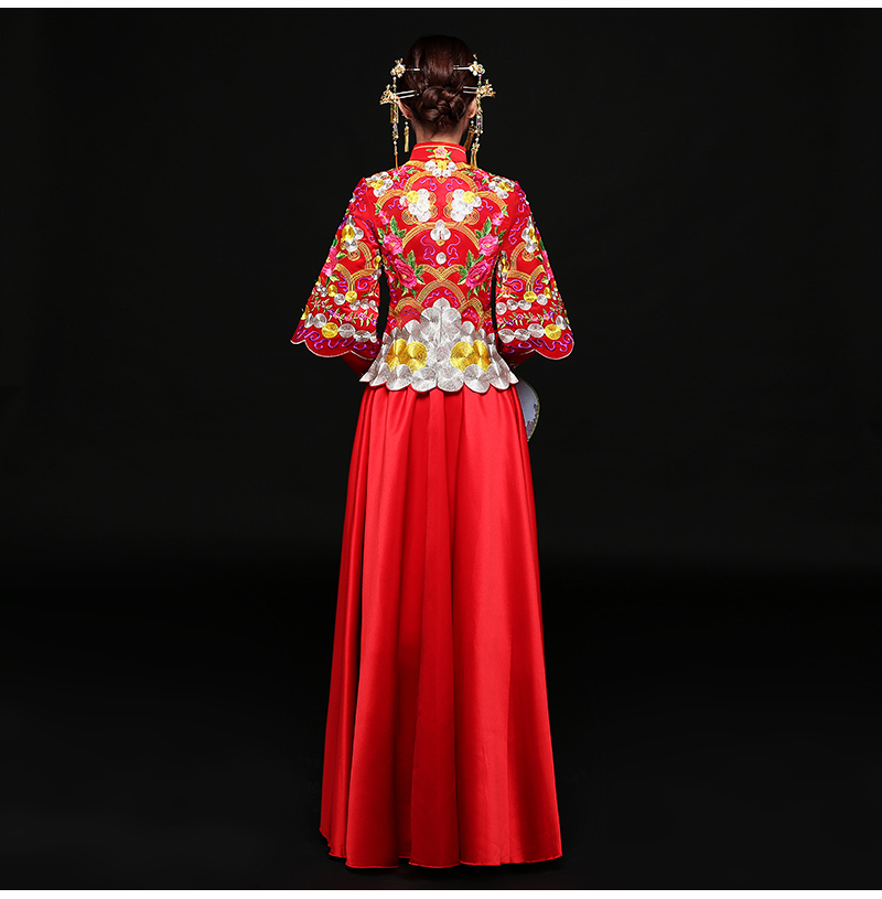 古典秀禾服中式禮服，時(shí)尚中國(guó)風(fēng)新娘禮服