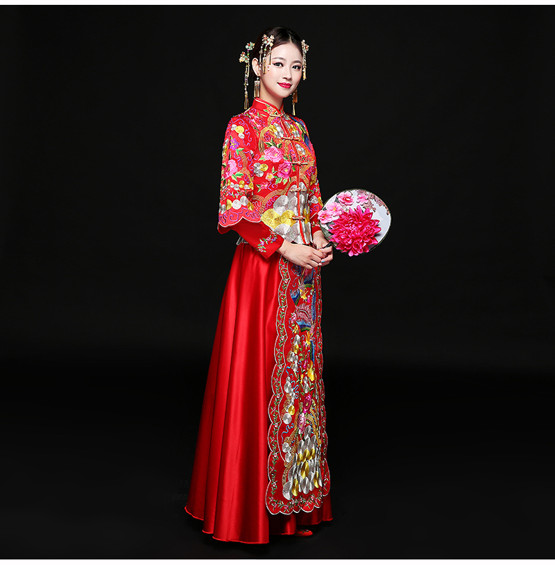 古典秀禾服中式禮服，時(shí)尚中國(guó)風(fēng)新娘禮服