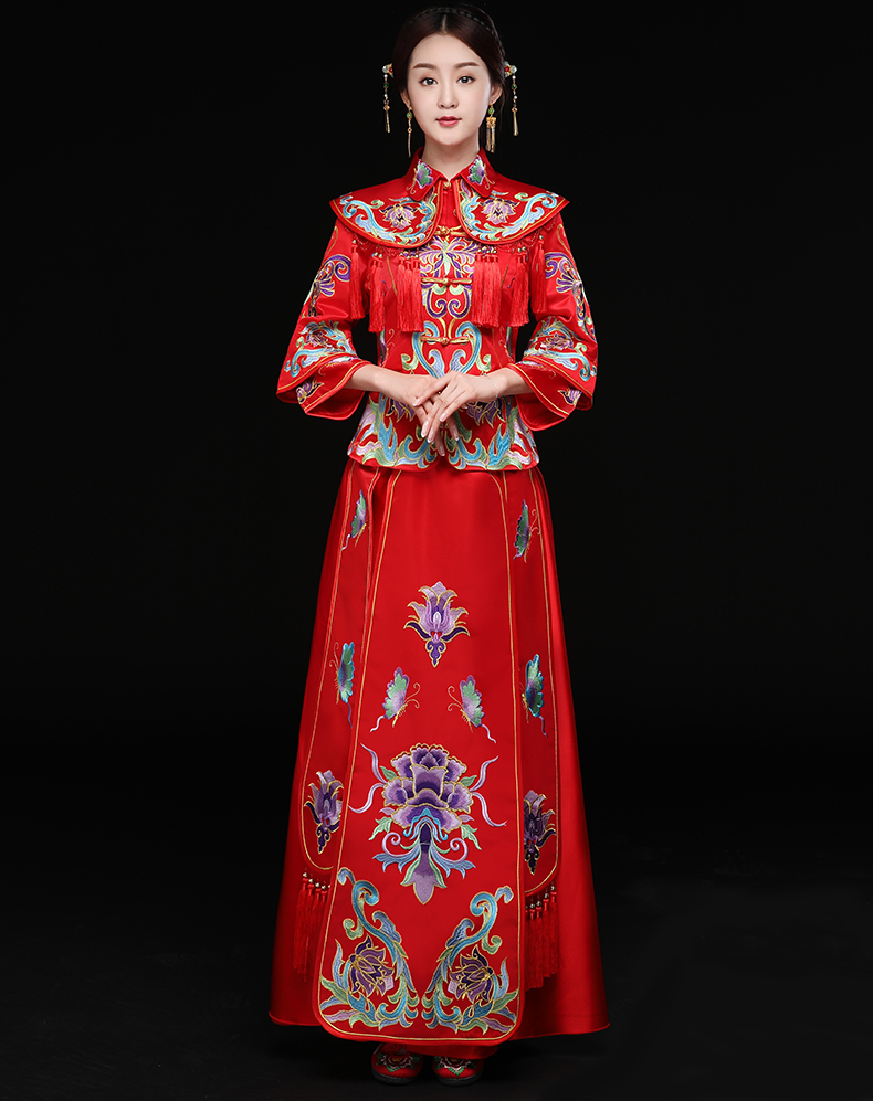龍鳳褂新娘禮服，結(jié)婚禮服中式禮服