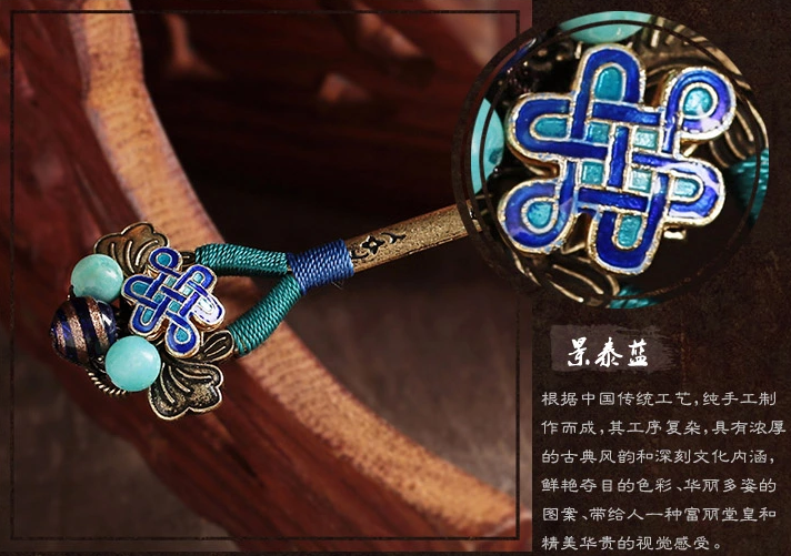 古典宮廷中國(guó)風(fēng)手工簪子盤發(fā)頭飾