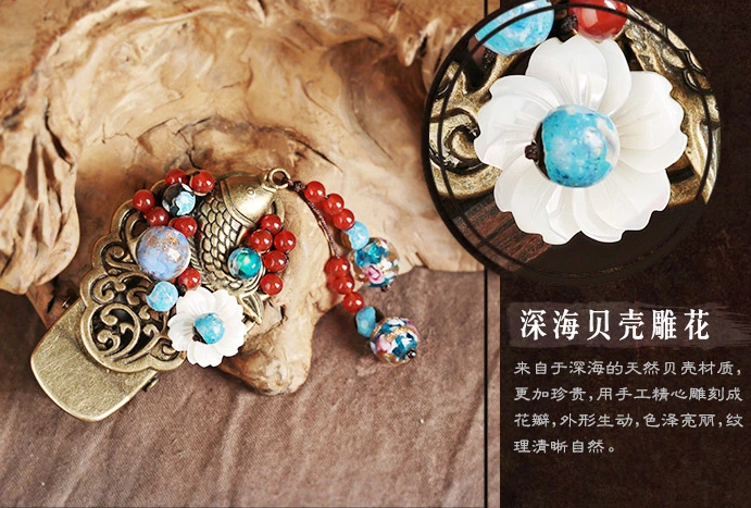 一尾游魚發(fā)夾，復(fù)古風(fēng)鴨嘴夾頭飾