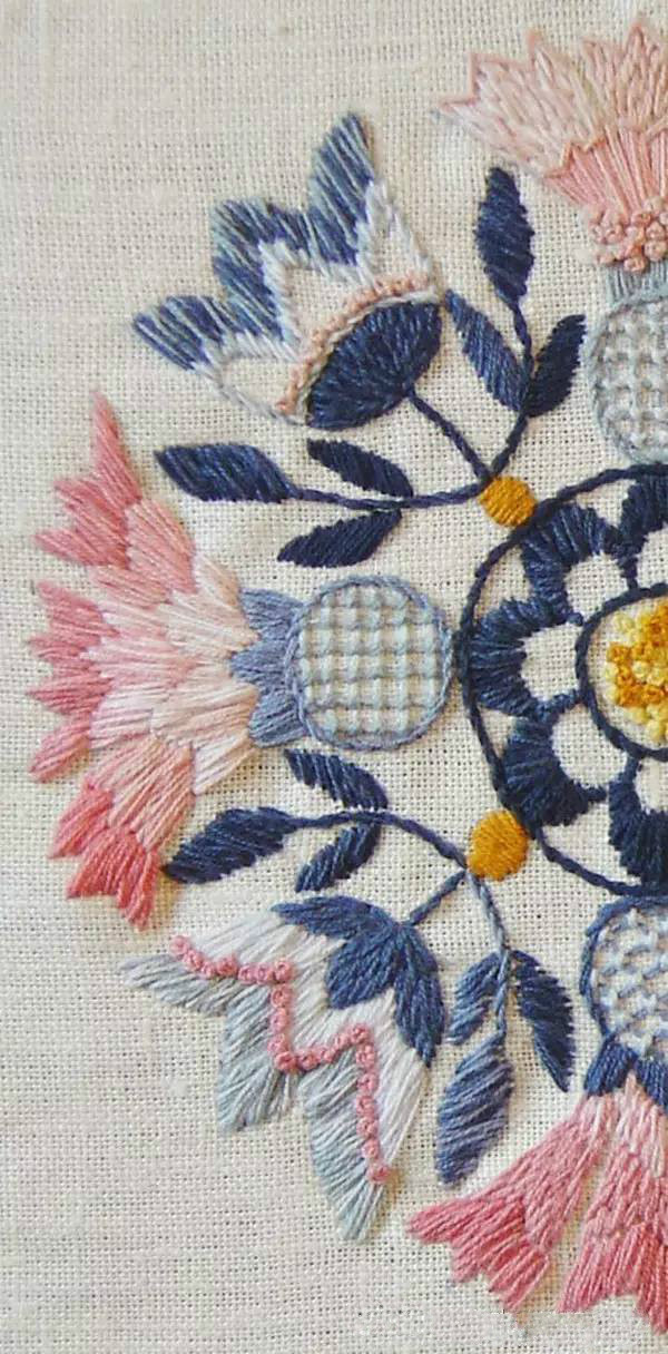 美的讓人無法呼吸，唯美刺繡圖案圖片