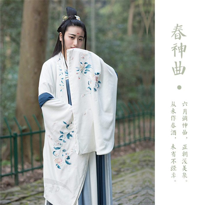 中國風(fēng)傳統(tǒng)漢服女裝大袖衫繡花上衣