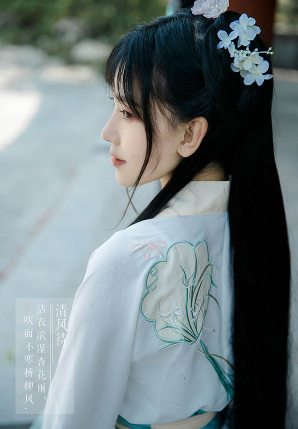 國色芳華 漢服對襟襦裙齊腰繡花襦裙