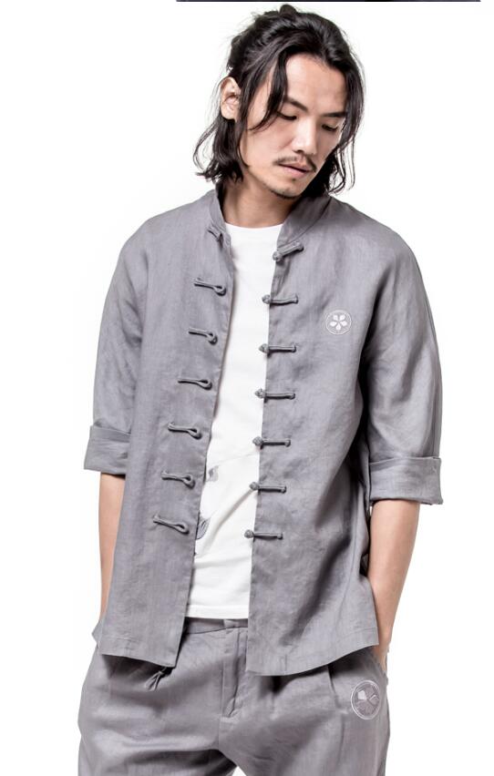 中國風復古刺繡男士唐裝
