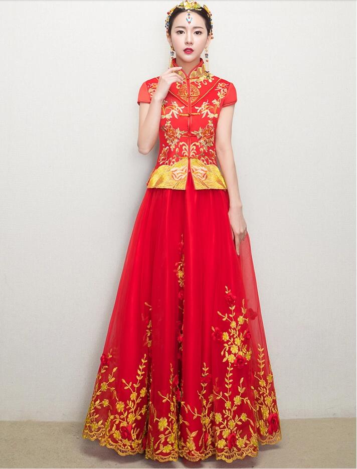 中國風(fēng)新娘禮服中式婚禮禮服圖片