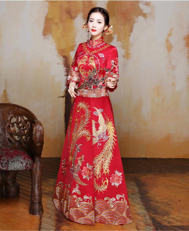 中國風(fēng)蘇繡秀禾服嫁衣中式婚禮禮服