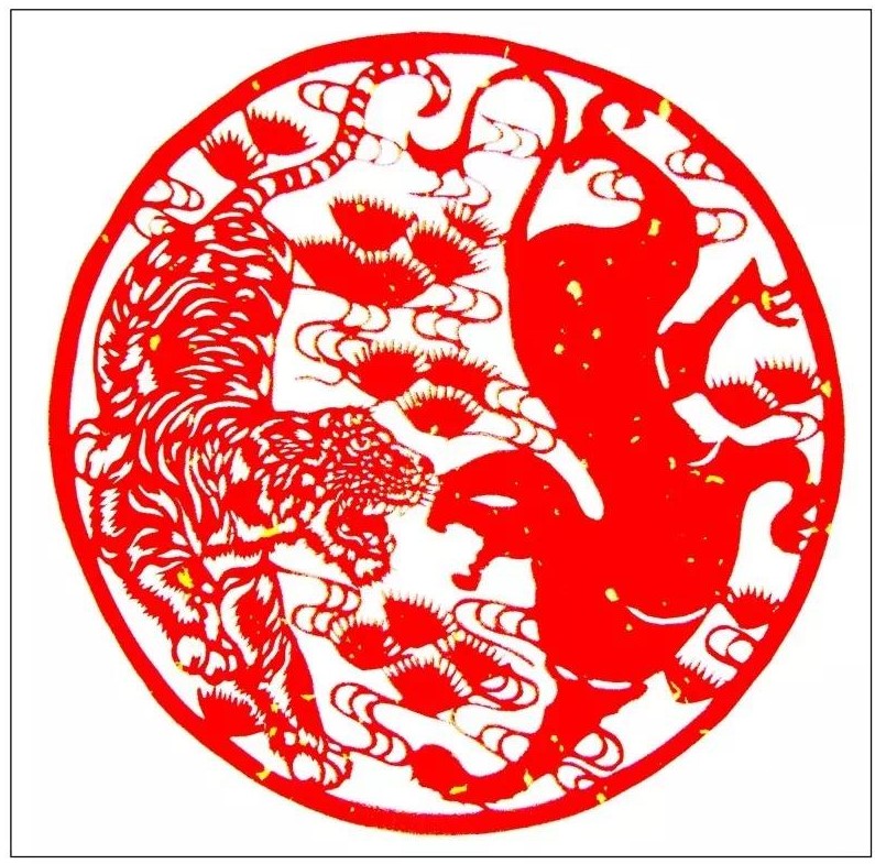寅——賞“虎”剪紙，23張虎剪紙圖集