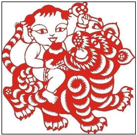 寅——賞“虎”剪紙，23張虎剪紙圖集