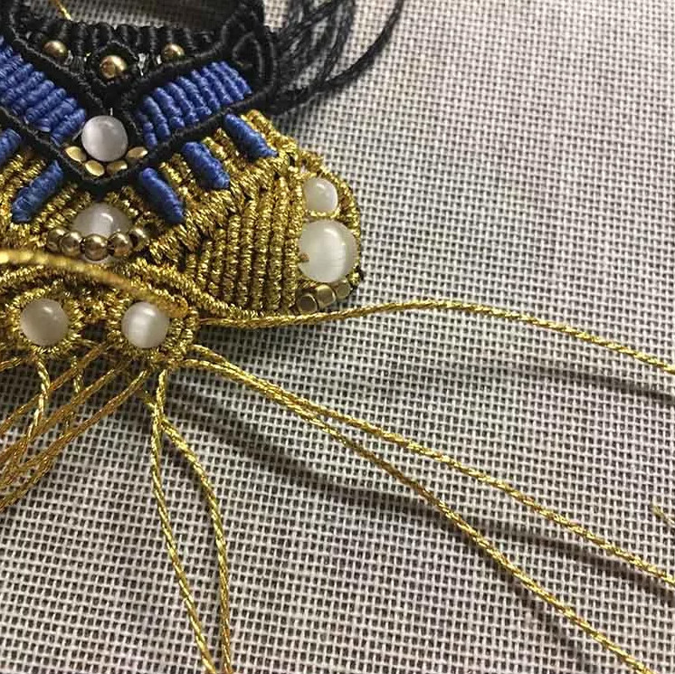 超細致的手工編織制作作品中國風臉譜刀馬旦伶