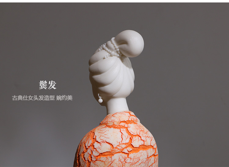 中國風(fēng)古典美女白瓷仕女藝術(shù)品