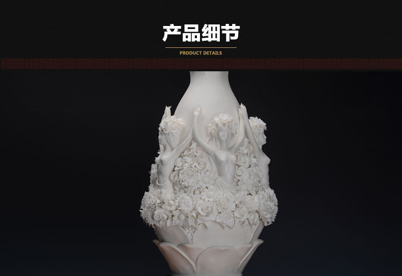 創(chuàng)意家居植物飾品擺件，白瓷瓷器工藝品