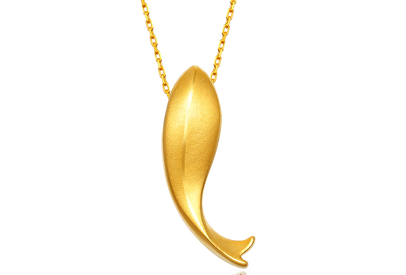 3D硬黃金吊墜女款999足金小魚(yú)項(xiàng)鏈轉(zhuǎn)運(yùn)珠