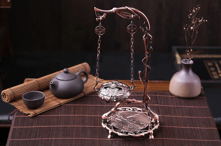 《竹葉掛?！范U擺香爐圖片