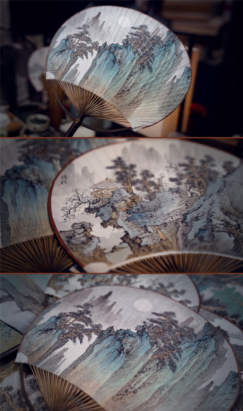 精美山水國(guó)畫(huà)團(tuán)扇