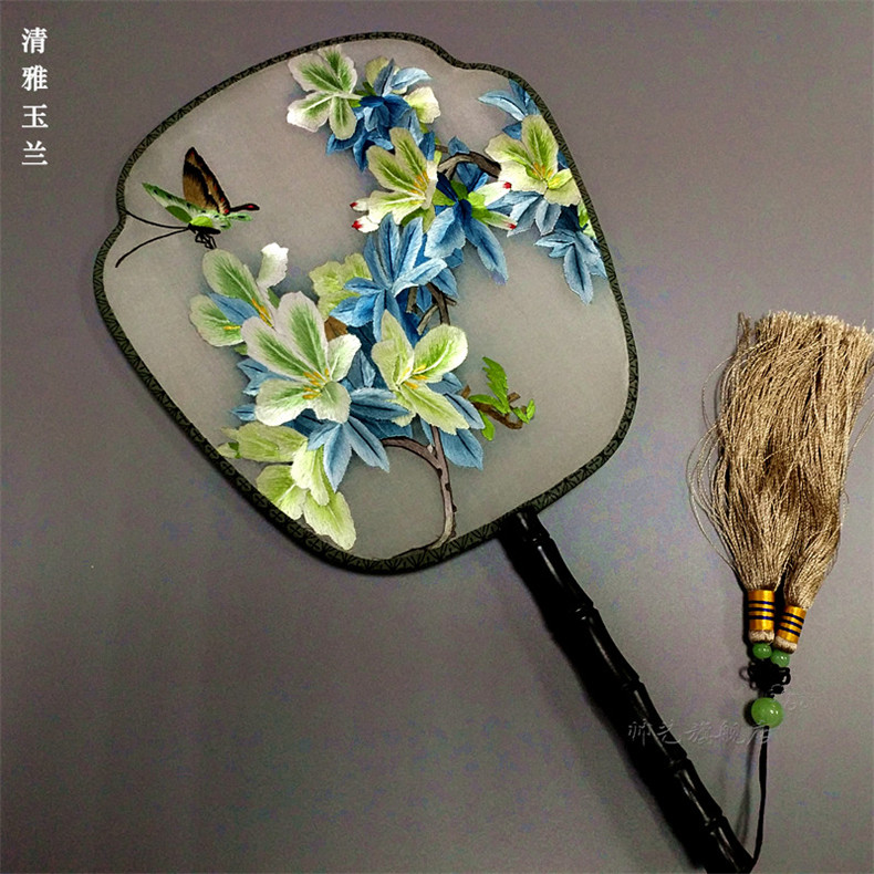 中國風(fēng)蘇繡雙面繡傳統(tǒng)團扇欣賞