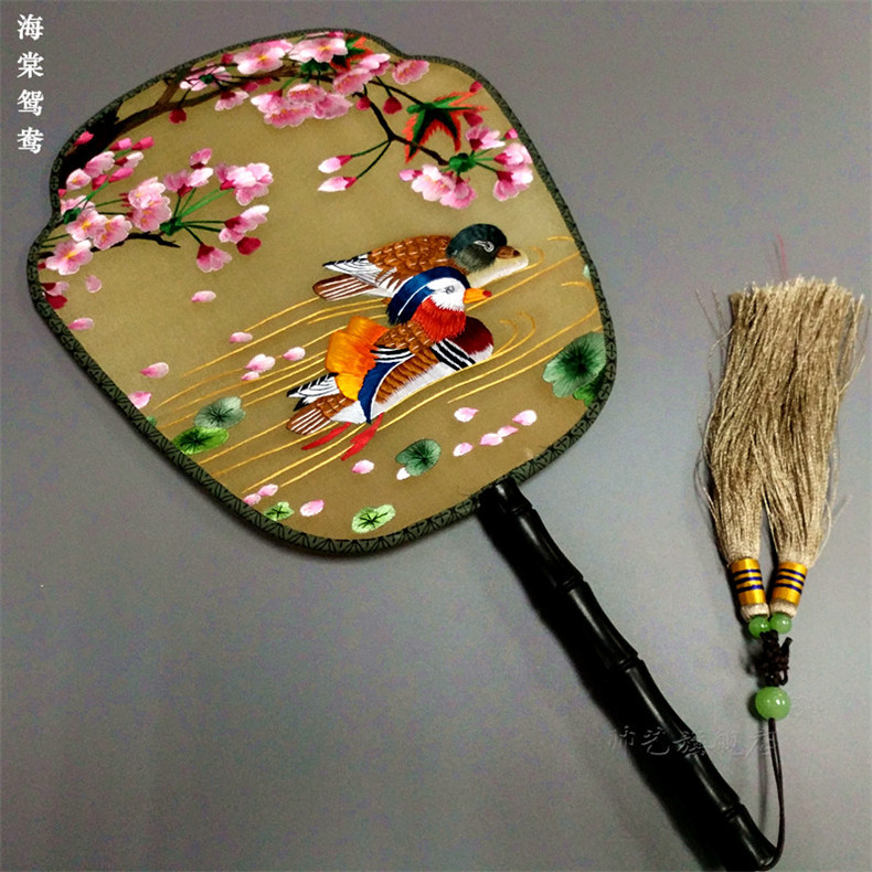 中國風(fēng)蘇繡雙面繡傳統(tǒng)團扇欣賞