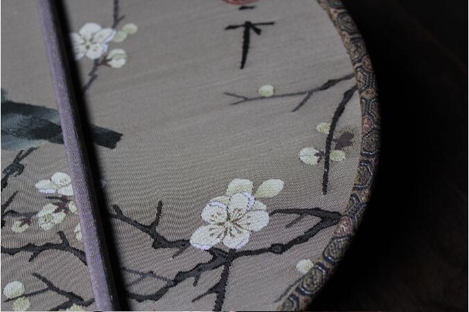 宋徽宗梅花小鳥(niǎo)緙絲團(tuán)扇