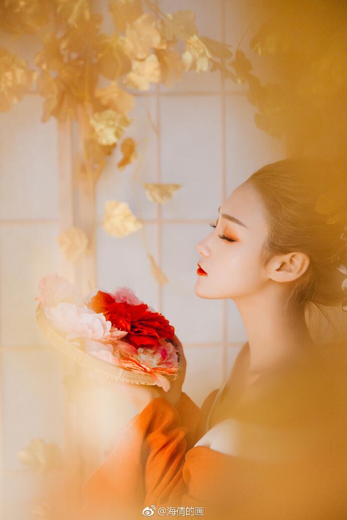 日式和服風(fēng)古裝攝影，好美麗的紅衣小姐姐