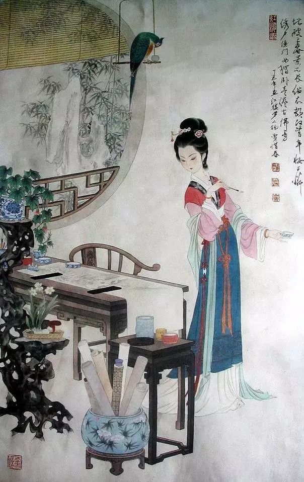 馮其庸國畫作品：手繪《紅樓夢》人物圖美呆了