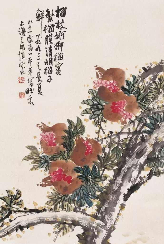 32幅曹簡樓國畫石榴圖：石榴令人垂涎欲滴！