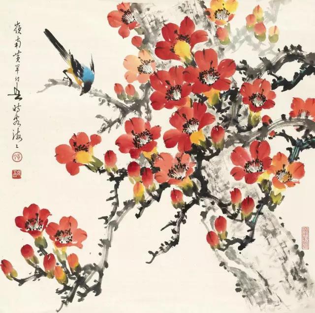 中國(guó)國(guó)畫藝術(shù)：絕美花鳥國(guó)畫圖片