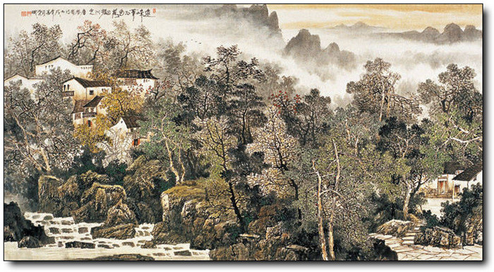 巍峨大氣的山水風(fēng)景水墨國畫作品欣賞