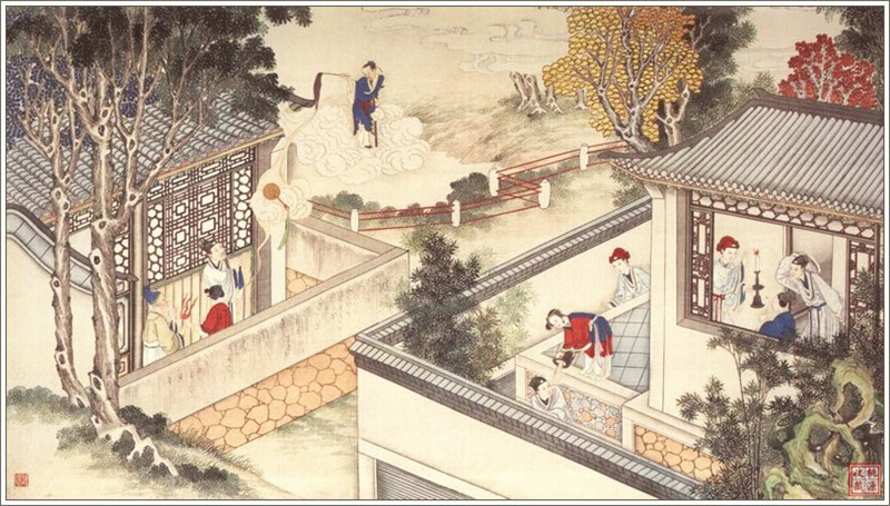 清代畫(huà)家孫溫繪畫(huà)的全本紅樓夢(mèng)圖(三)