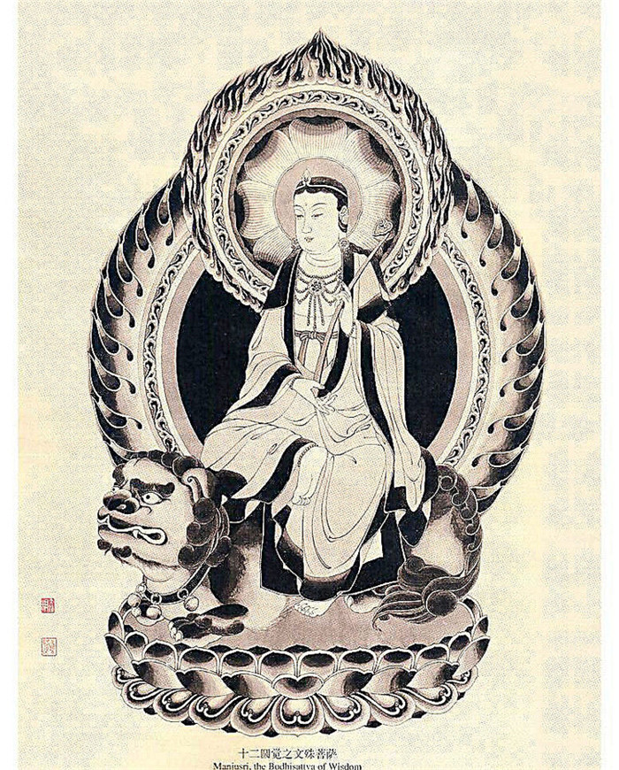 中國(guó)傳統(tǒng)菩薩大菩薩國(guó)畫白描欣賞