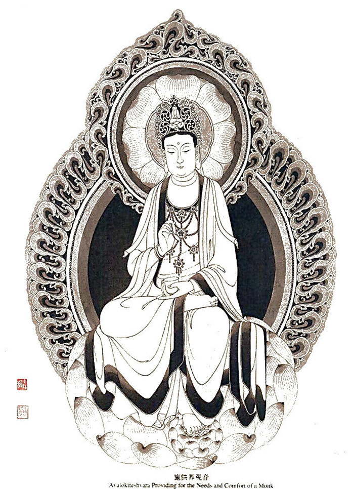 中國(guó)傳統(tǒng)菩薩大菩薩國(guó)畫白描欣賞