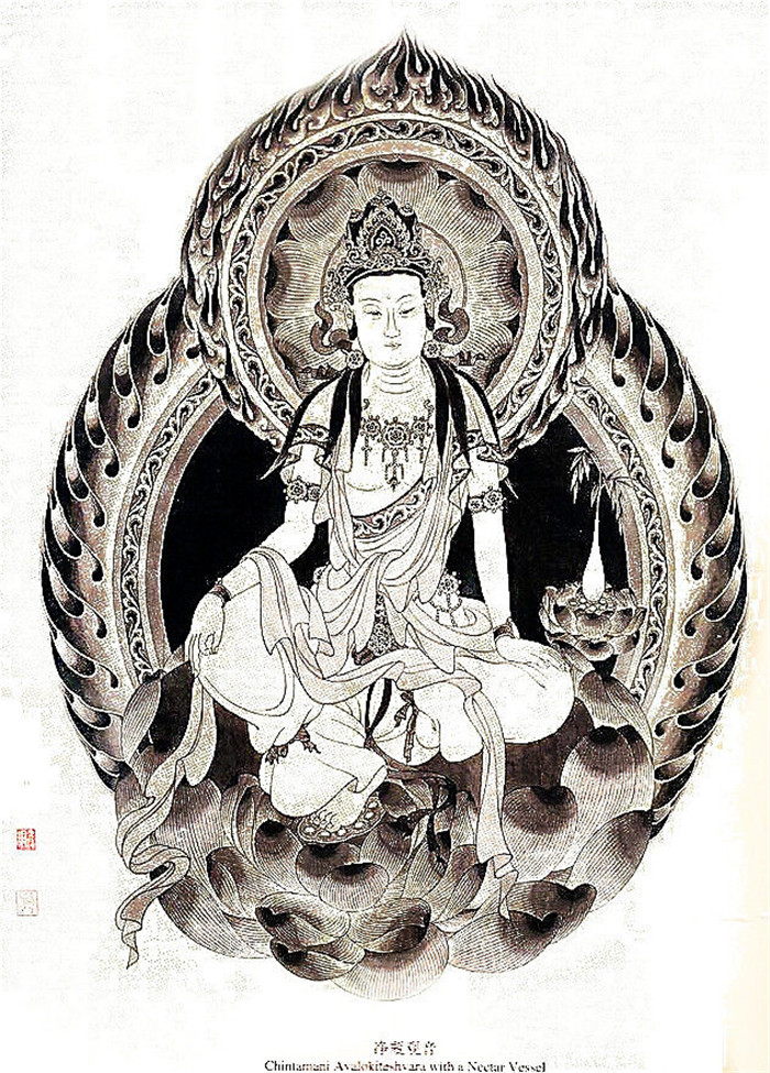 中國(guó)傳統(tǒng)菩薩大菩薩國(guó)畫白描欣賞