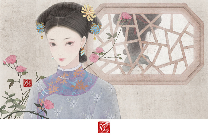 手繪版延禧攻略古風(fēng)圖集，超美高清手繪古風(fēng)圖