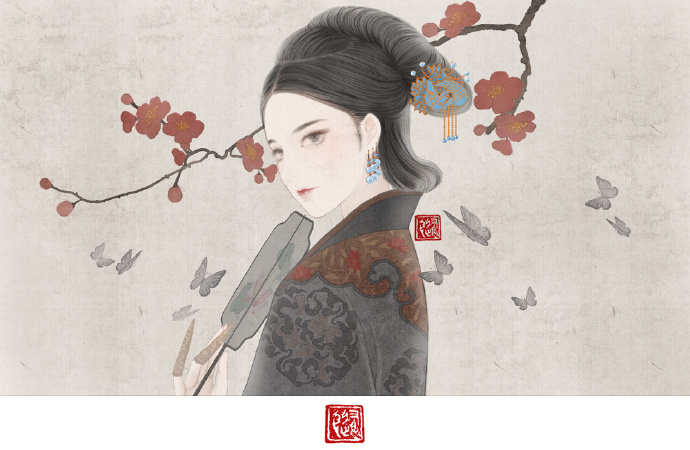手繪版延禧攻略古風(fēng)圖集，超美高清手繪古風(fēng)圖