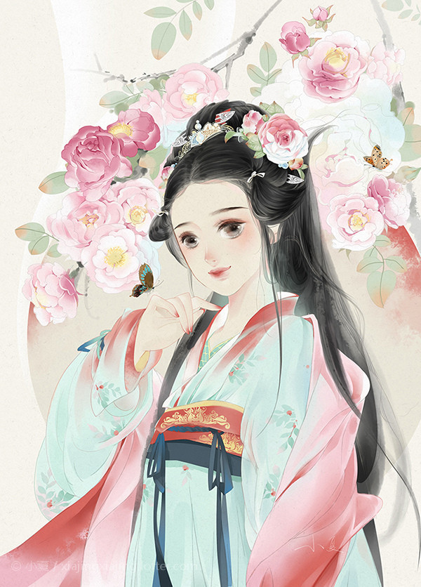 超可愛(ài)古風(fēng)女子圖集，唯美萌妹子古風(fēng)圖片