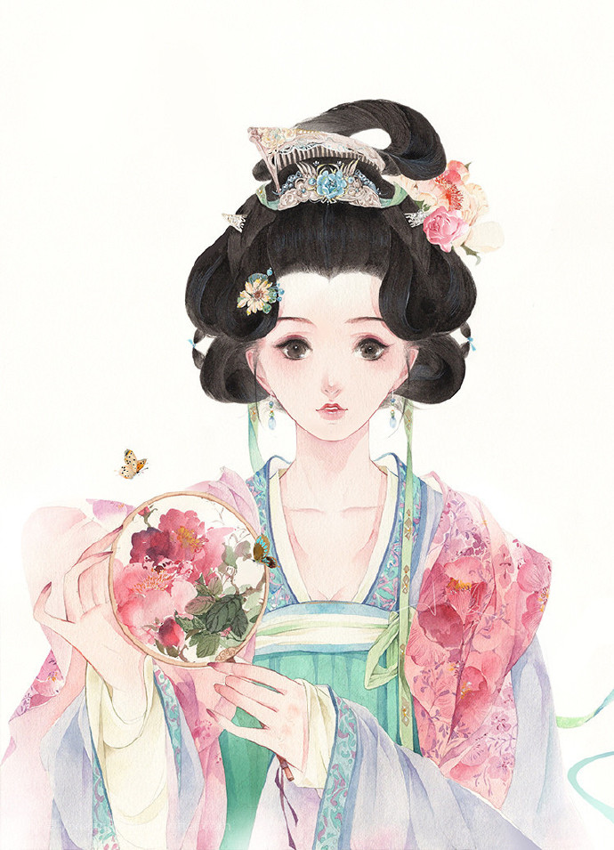 超可愛(ài)古風(fēng)女子圖集，唯美萌妹子古風(fēng)圖片